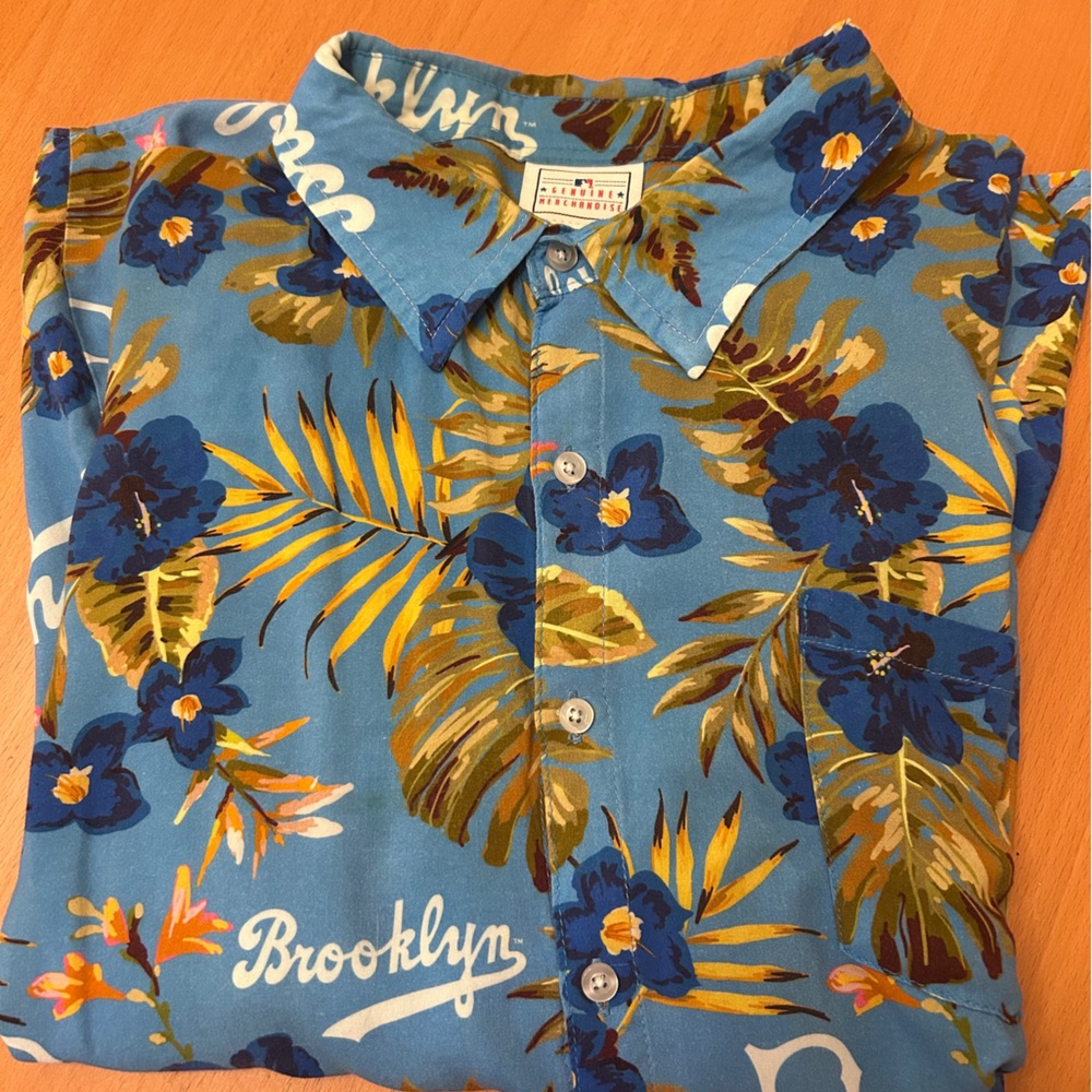 Brooklyn Dodgers Hawaiian Shirt, XL